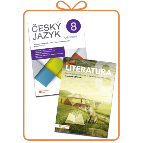 Balíček Český jazyk v pohodě 8 - pracovní sešit a Hravá literatura 8 - pracovní sešit